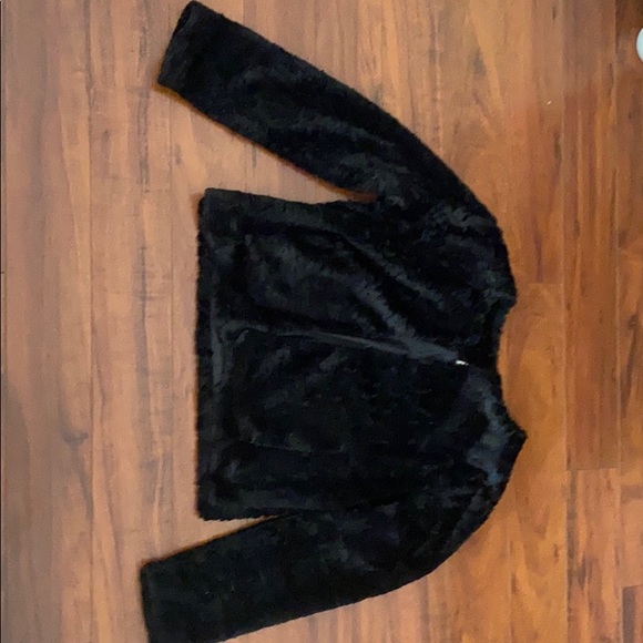 Black Faux Fur Jacket - Picture 1 of 3